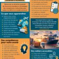 Une femme travaillant sur son ordinateur, étudiant la logistique en ligne avec Imperium University.