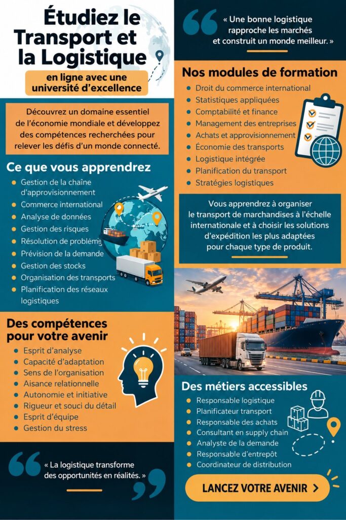 Une femme travaillant sur son ordinateur, étudiant la logistique en ligne avec Imperium University.