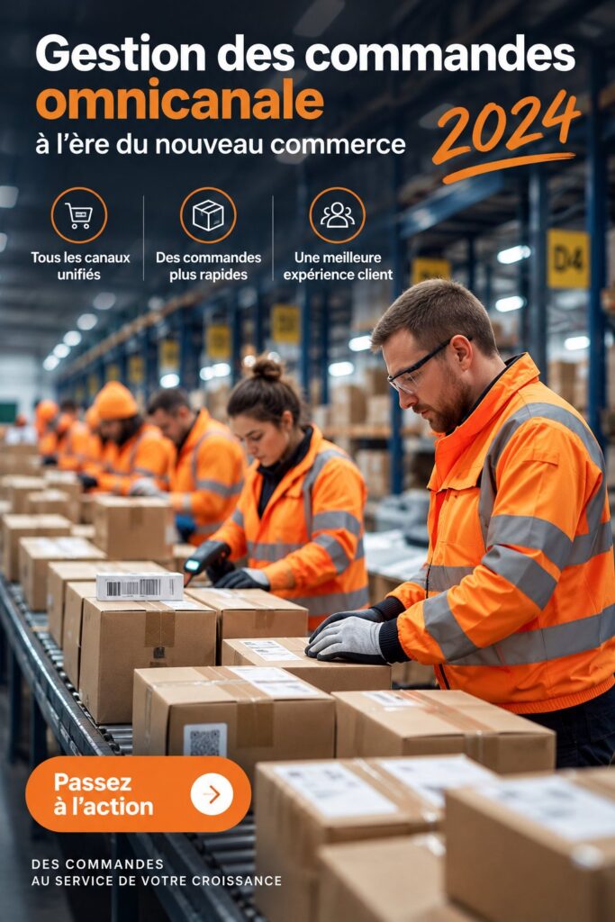 Illustration montrant la gestion des commandes omnicanales dans le commerce moderne