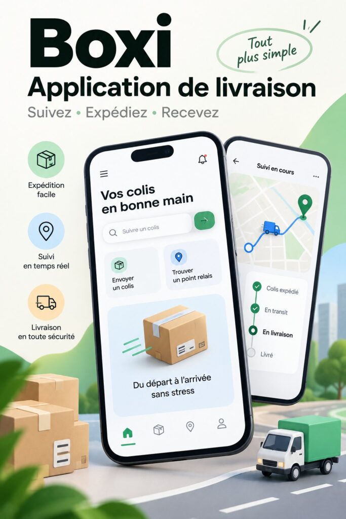 Kit d'interface moderne pour la logistique et la livraison, illustrant son utilisation en milieu professionnel.