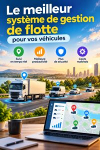 Femme discutant des options de gestion de flotte pour véhicules sur une tablette.