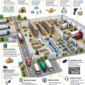 Visuel du système de gestion d'entrepôt proposé par Numina Group, facilitant la logistique.