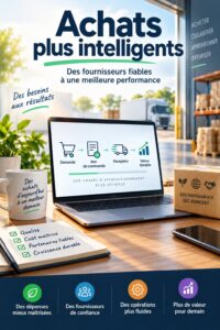 Femme heureuse utilisant un ordinateur pour acheter en ligne efficacement