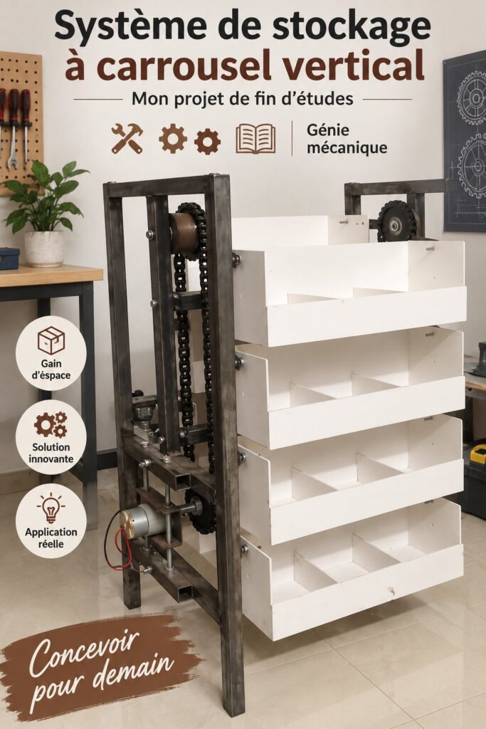 Système de rangement vertical élégant dans une cuisine moderne.
