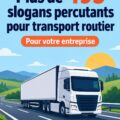 Un panneau indiquant un slogan accrocheur pour le secteur du transport.