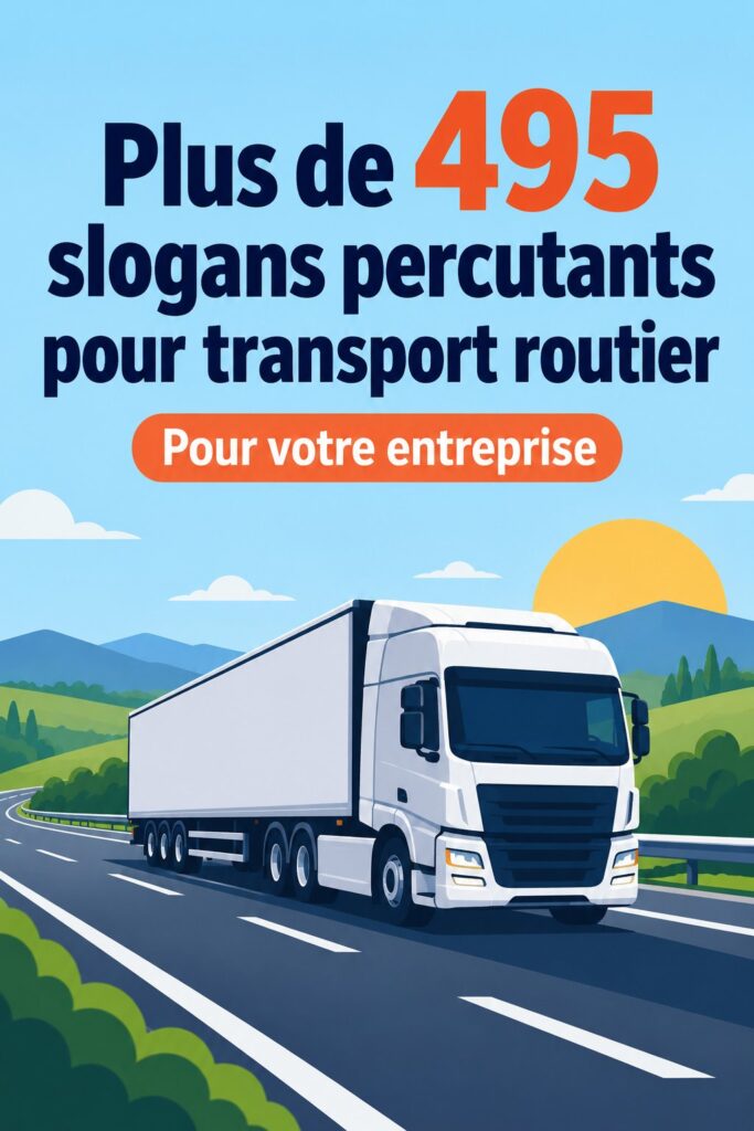 Un panneau indiquant un slogan accrocheur pour le secteur du transport.