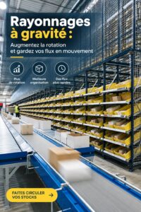 Un exemple de système de stockage flow en entrepôt, optimisant la logistique.