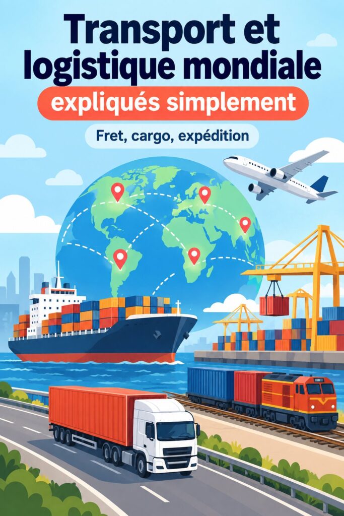 Diagramme illustrant le transport multimodal avec différents moyens de transport