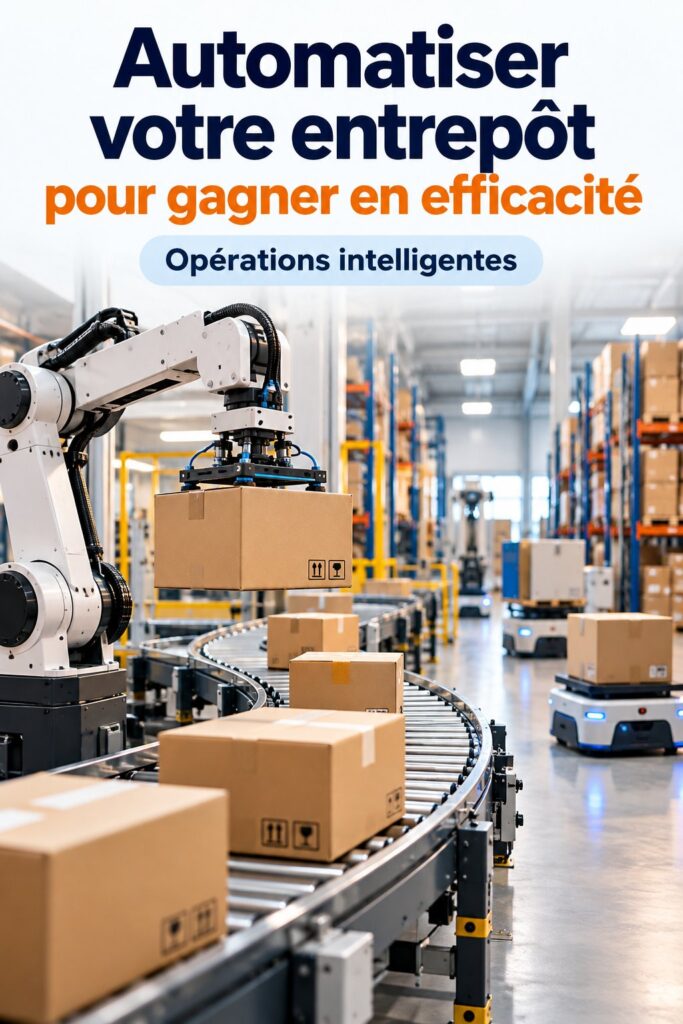 Entrepôt moderne automatisé avec des solutions logistiques avancées