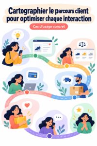 Carte illustrant le parcours client pour optimiser les interactions commerciales