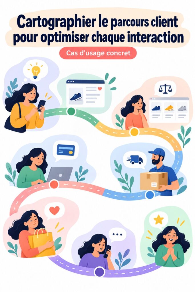 Carte illustrant le parcours client pour optimiser les interactions commerciales