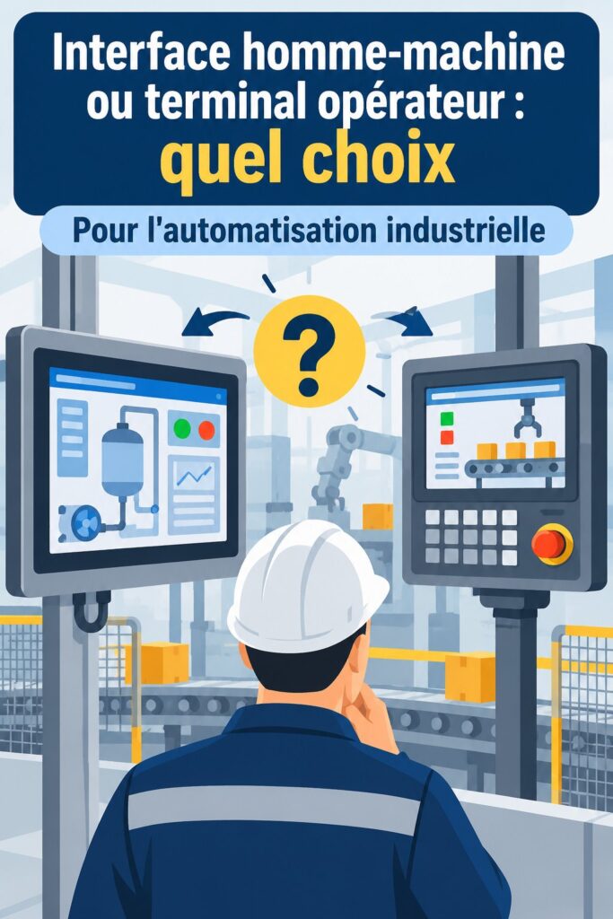 Comparaison entre une interface homme-machine et un terminal opérateur en milieu logistique.