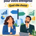 Une femme d'affaires discutant des rôles de contrôleur de gestion et de directeur financier pour son entreprise