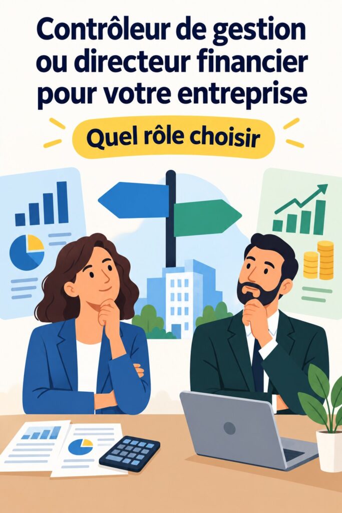 Une femme d'affaires discutant des rôles de contrôleur de gestion et de directeur financier pour son entreprise