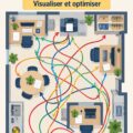 Illustration d'un diagramme spaghetti illustrant des processus logistiques simplifiés