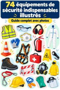 Équipement de sécurité divers, incluant gants et casques de protection