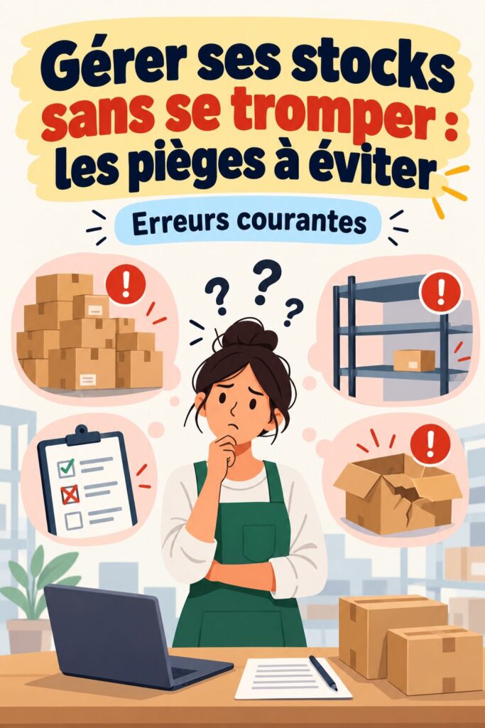 Femme analysant son inventaire de stocks avec un ordinateur