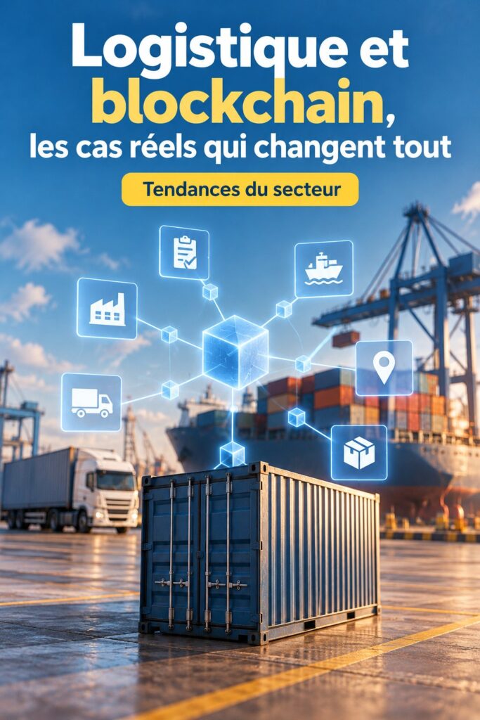 Diagramme illustrant l'impact de la blockchain sur la logistique moderne