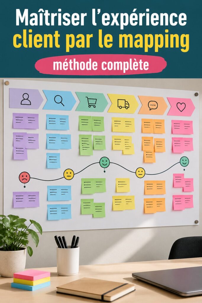 Femmes analysant un diagramme de mapping de l'expérience client dans un bureau chaleureux.