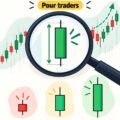Graphique boursier montrant des bougies et leurs forces diverses.