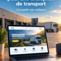 Exemple de page d'accueil efficace pour entreprise de transport