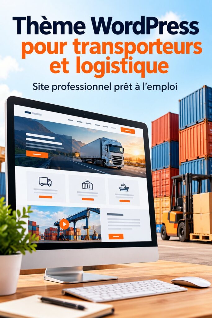 Capture d'écran du thème WordPress Transplix pour la logistique.