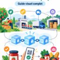 Illustration de la traçabilité des produits grâce à la blockchain