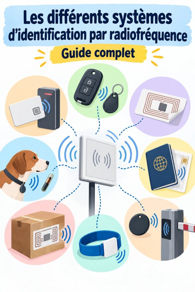 image représentant différents types de systèmes RFID pour la logistique